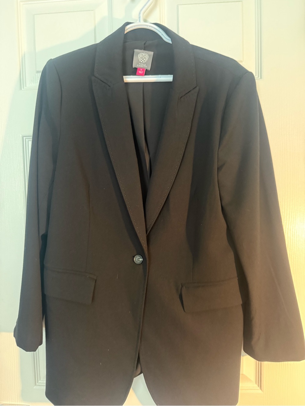 Vince Camuto Classic Black Single-Button Blazer